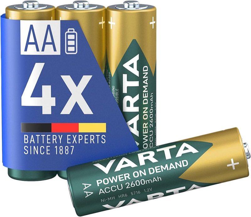 VARTA Recharge Accu AA 2600 mAh, 4 Stück