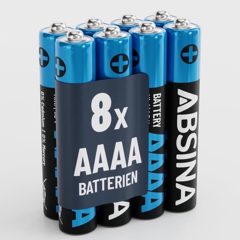 ABSINA AAAA Alkaline, 8 Stück