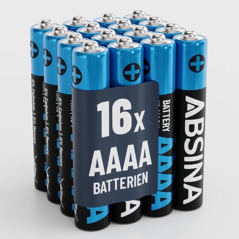 ABSINA AAAA Alkaline, 16 Stück