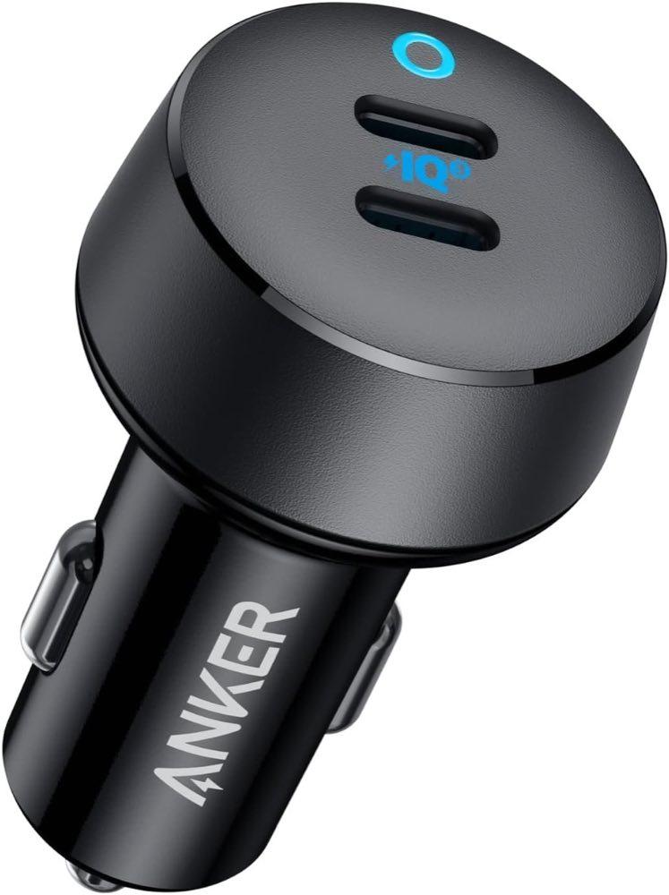 Anker 40W Zigarettenanzünder USB C, 2-Port Typ C PowerIQ 3.0 Autoladegerät