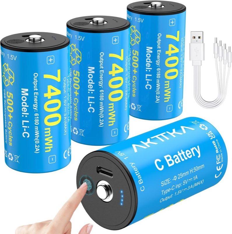 AKTTKA AKTTKA USB-C Baby C 7400 mWh, 4 Stück