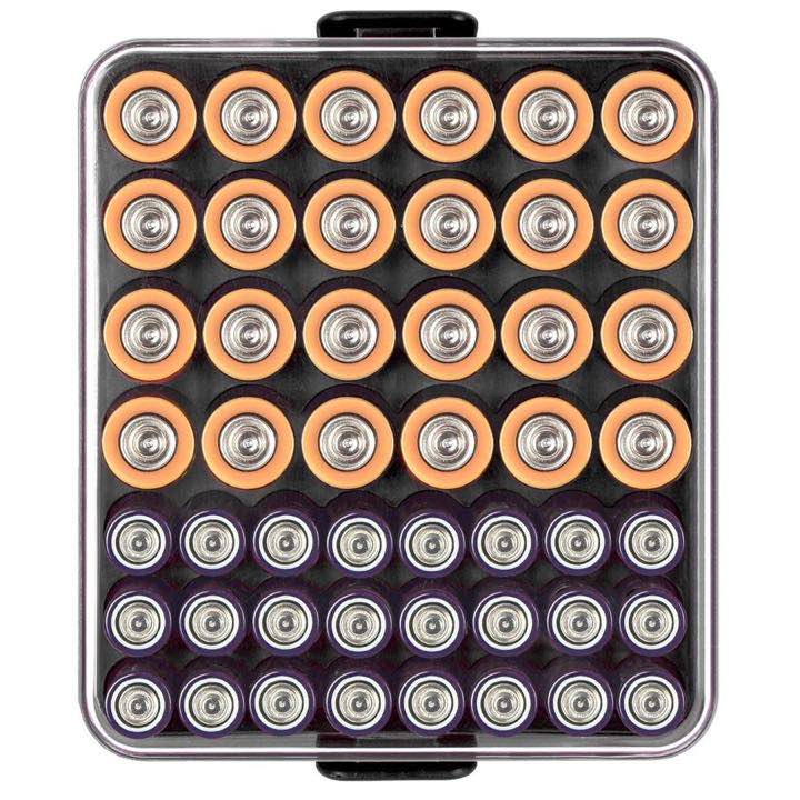 Againmore Organizer für 48 AA- und AAA-Batterien