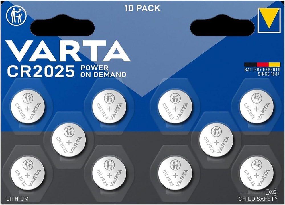 VARTA CR2025 6025101410, 10 Stück
