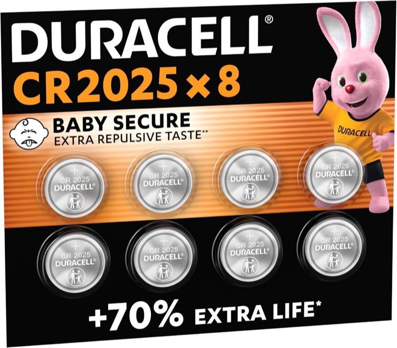 Duracell CR2025, 8 Stück