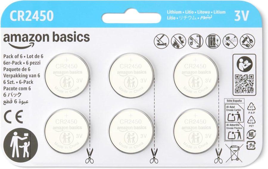 Amazon Basics CR2450, 6 Stück