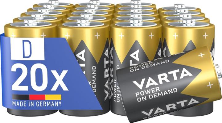 VARTA Power on Demand Mono D, 20 Stück