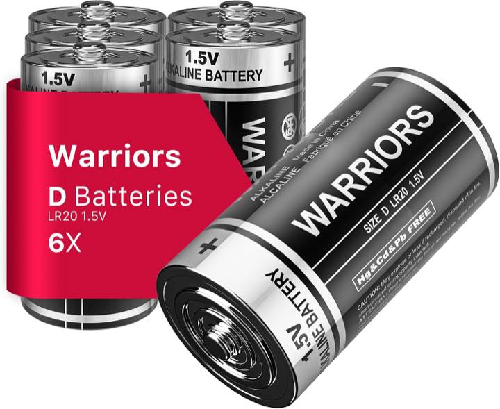 Warriors Alkaline D LR20, 6 Stück