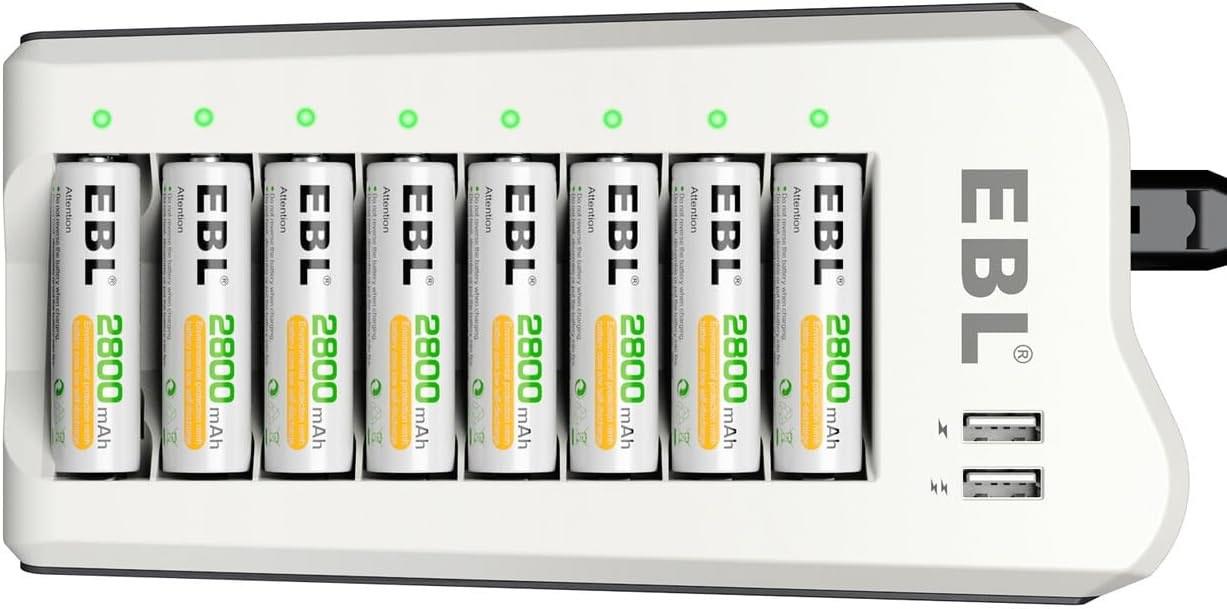 EBL 808U mit 8 AA und zwei USB-Ports
