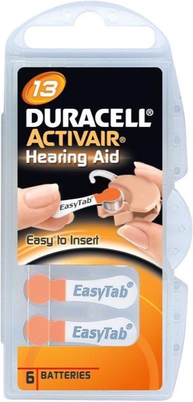 60x Duracell Activair Typ 13 Orange Hörgerätebatterien