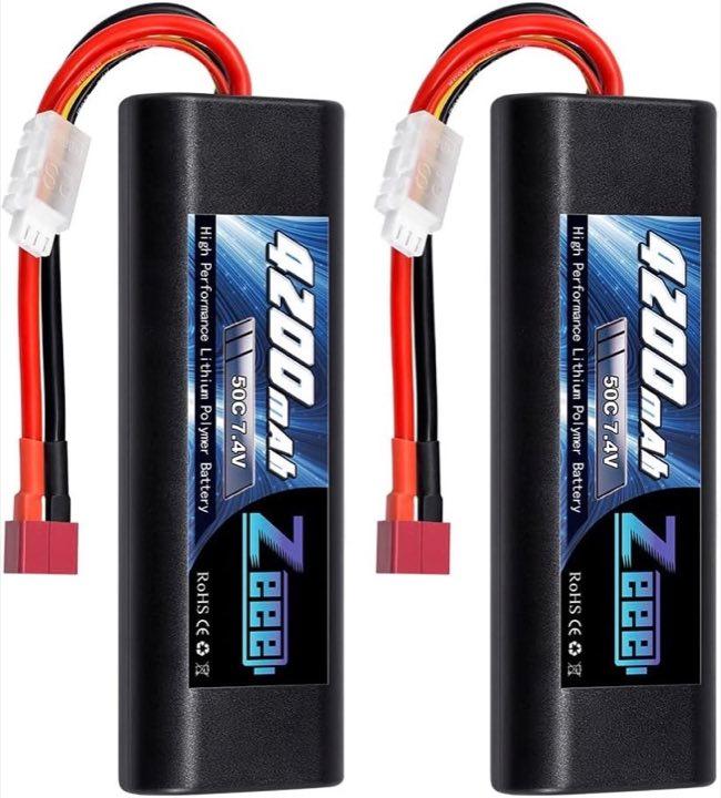Zeee 2S 4200 mAh 50C T-Stecker, 2 Stück