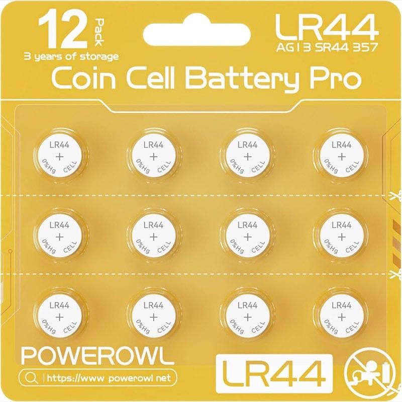 POWEROWL LR44, 12 Stück gelb