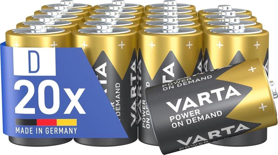 VARTA Power on Demand Mono D, 20 Stück