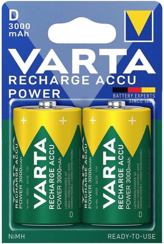 VARTA Accu Power D 3000 mAh, 2 Stück