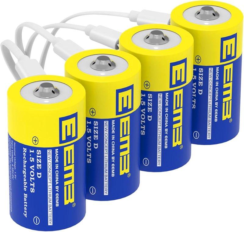 EEMB Li-Ion D 1,5 V USB-C, 4 Stück
