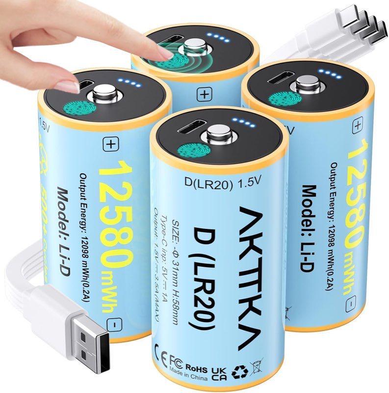 AKTTKA Li-Ion D 12580 mWh, 4 Stück
