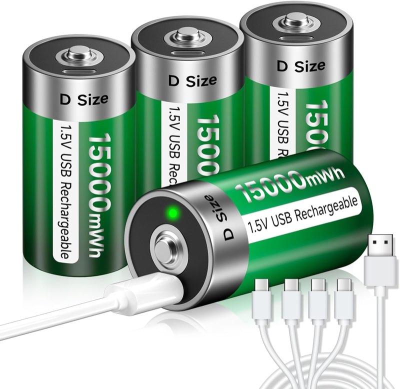 Palogreen Li-Ion D 15000 mWh, 4 Stück