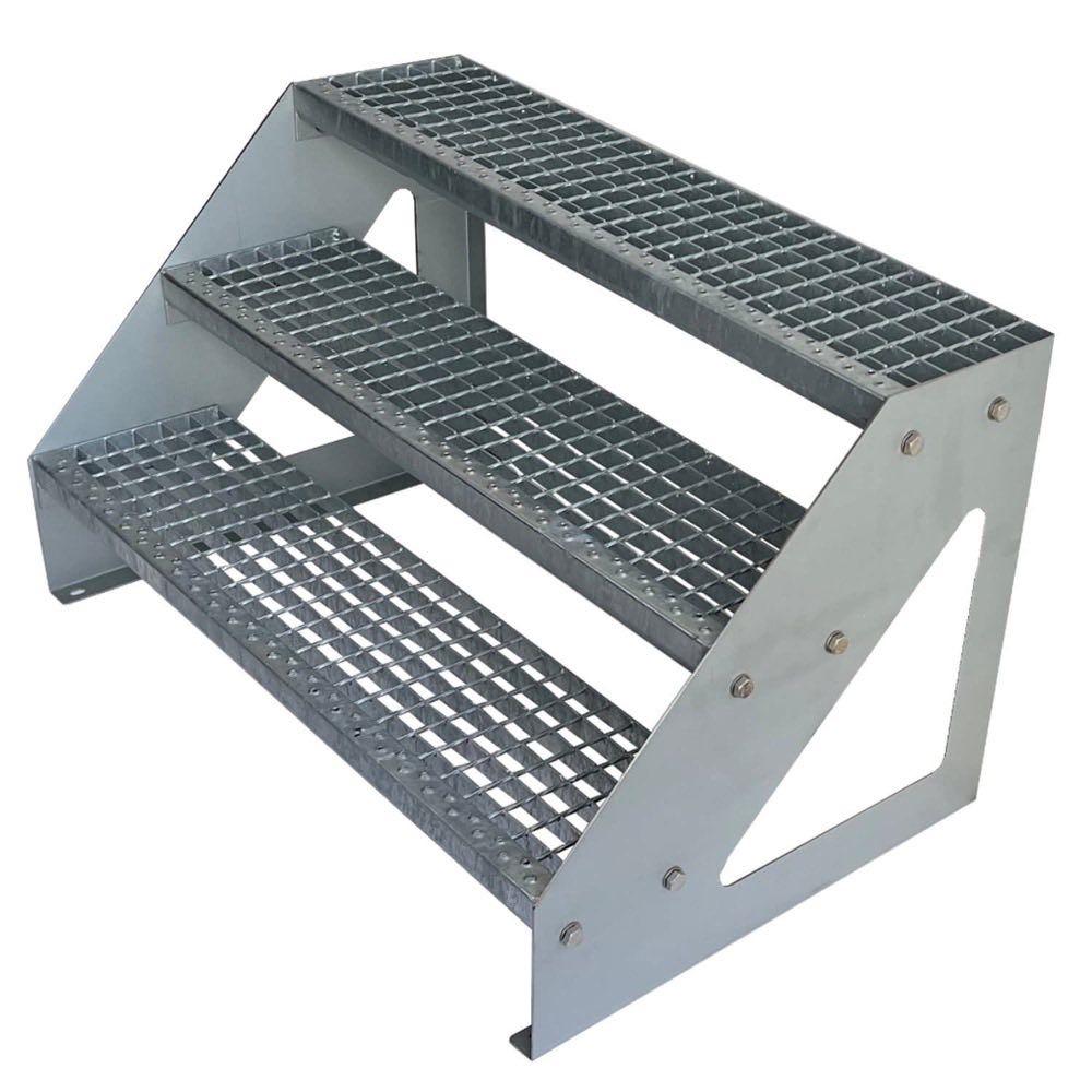 Kaminbau Mierzwa Premium Stahltreppe 3 Stufen 80 cm