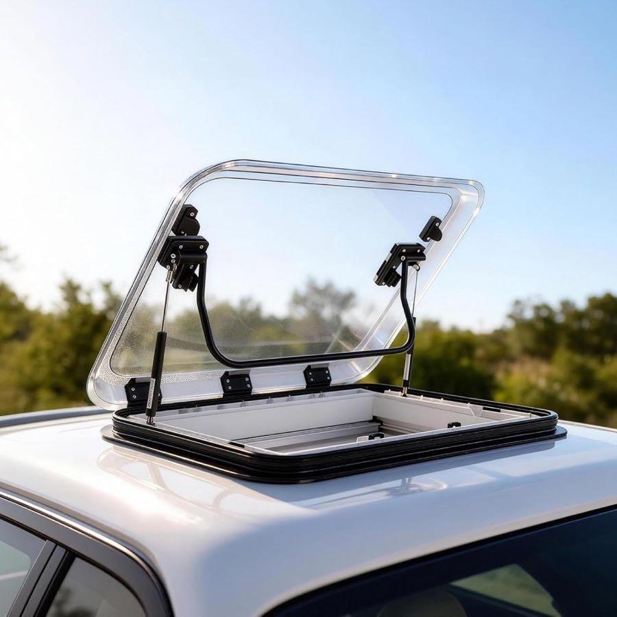 UKETO Wohnmobil-Dachluke 70×50 cm mit LED