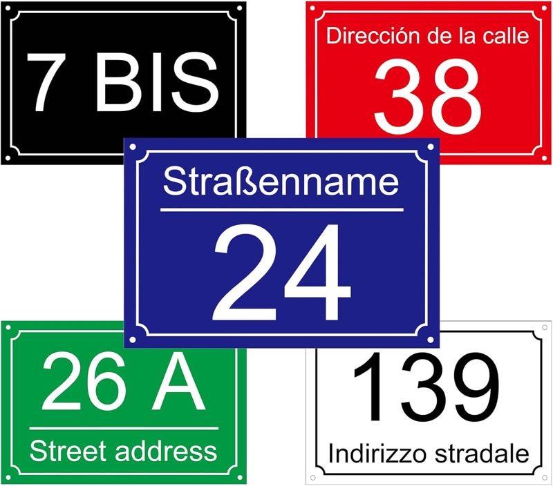 WAFMMTT Aluminium-Hausnummernschild, Stil 2