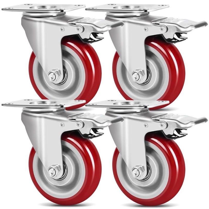 Vortix Vortix 4× Schwerlastrollen 100 mm mit Bremse