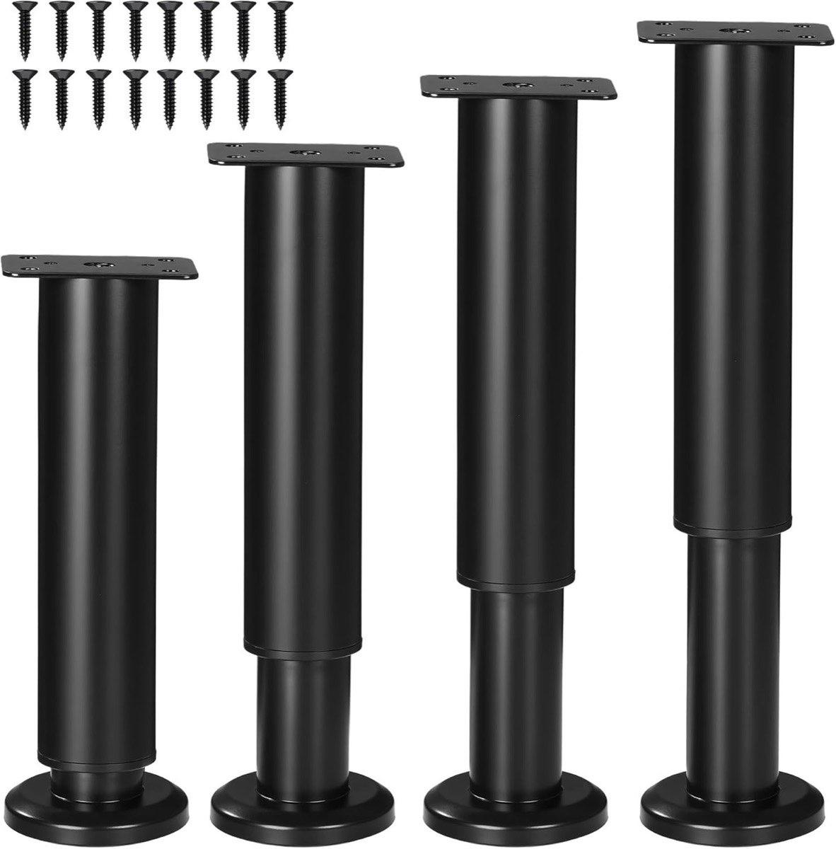 BUCOMTU Möbelfüße verstellbar, 4er-Set, 18–30 cm