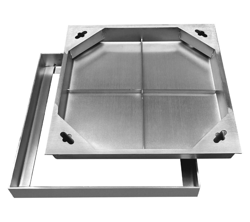 Edelstahl V2A Schachtabdeckung LW 300×300 mm A15