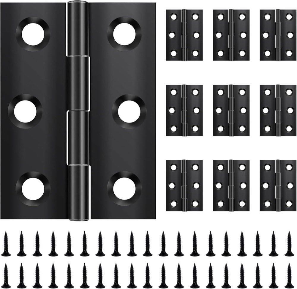 Yeepeo kleine Klappscharniere, 10 Stück, Schwarz