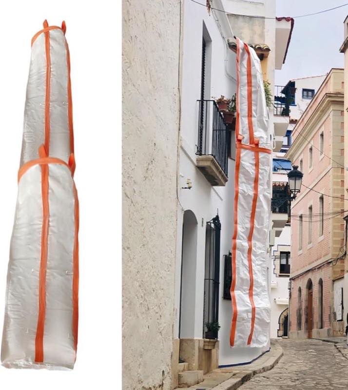 JAOGAUS Schuttrutsche 300 cm mit 4 Spanngurten