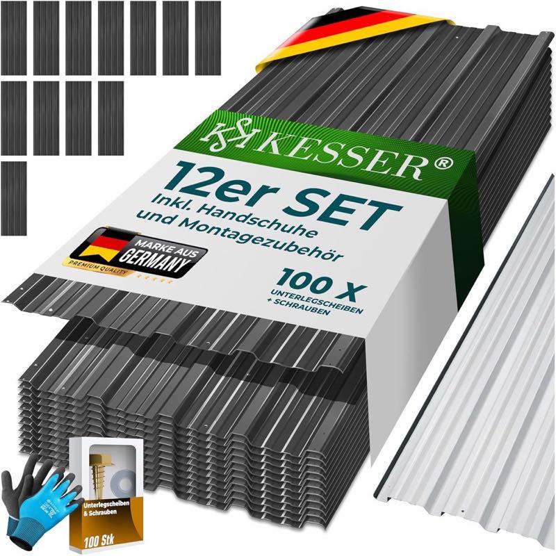 KESSER Kesser Trapezblech Anthrazit 0,25 mm 12er
