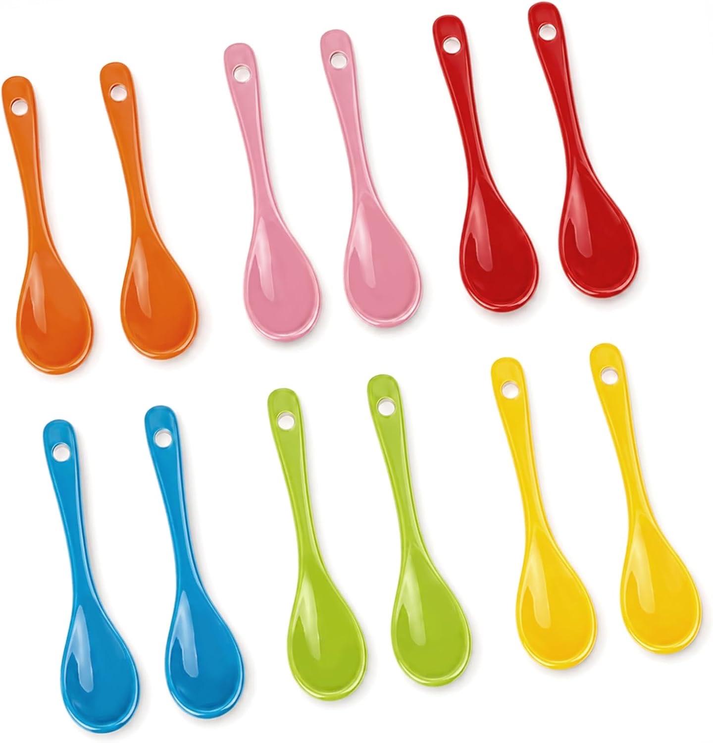 Honosen Porzellan-Eierlöffel 12-teilig bunt
