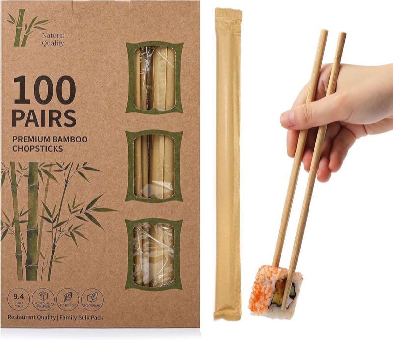 Sbirdbao 100 Paar Einweg-Bambus 24 cm