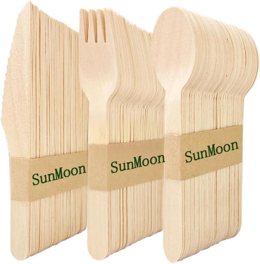 SunMoon SunMoon Holzbesteck 150-teilig - Produktbild