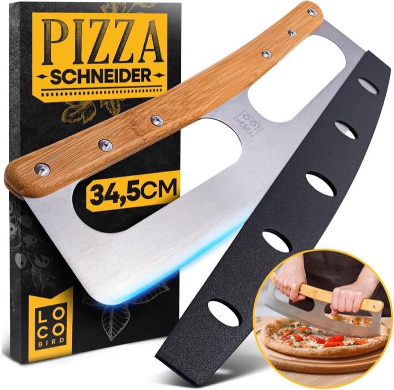 Loco Bird Pizzaschneider Bambus 34,5 cm