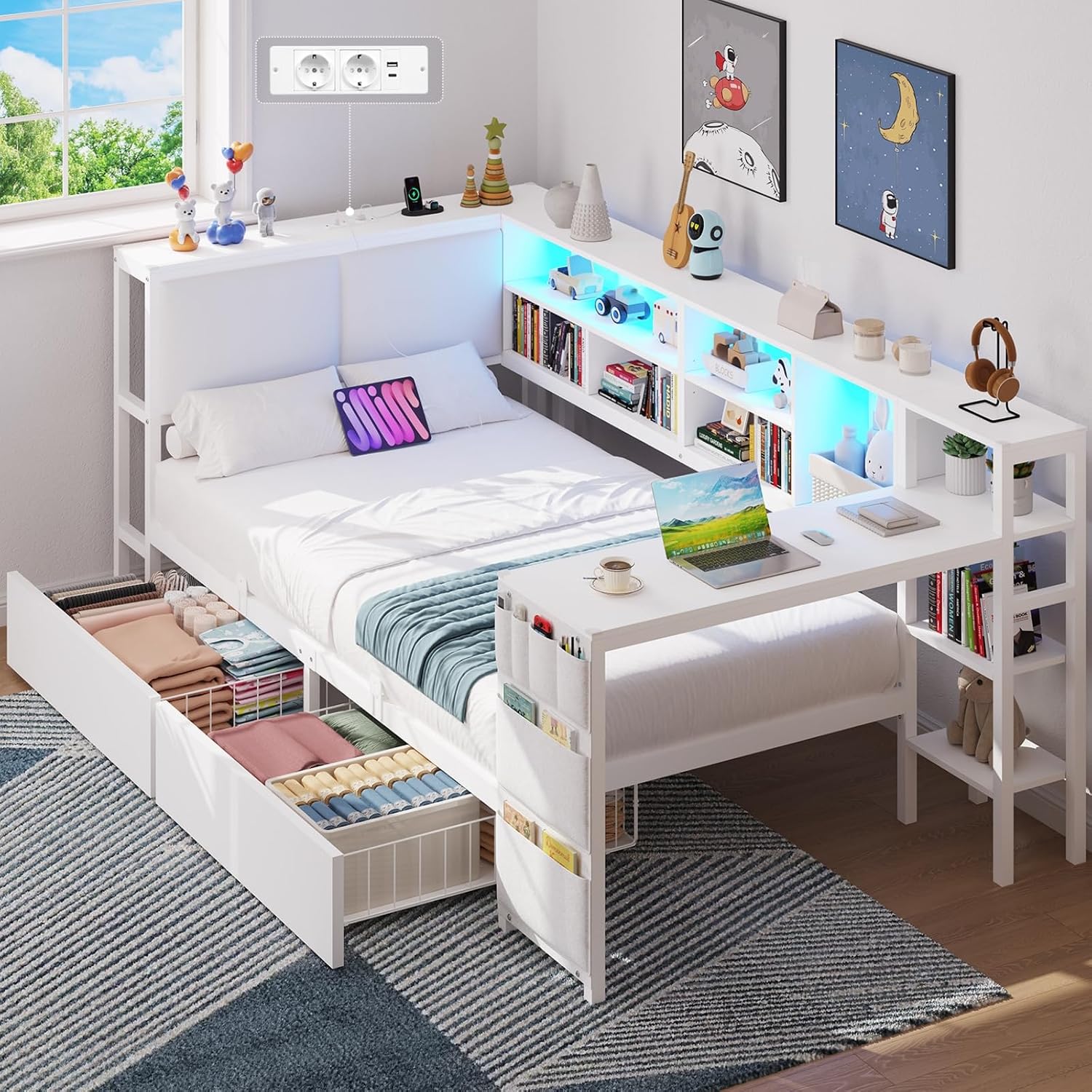 Brinlawb Schlafsofa 90×200 mit Schreibtisch