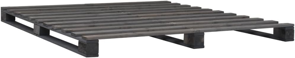 vidaXL vidaXL Palettenbett Grau Kiefer 140×200
