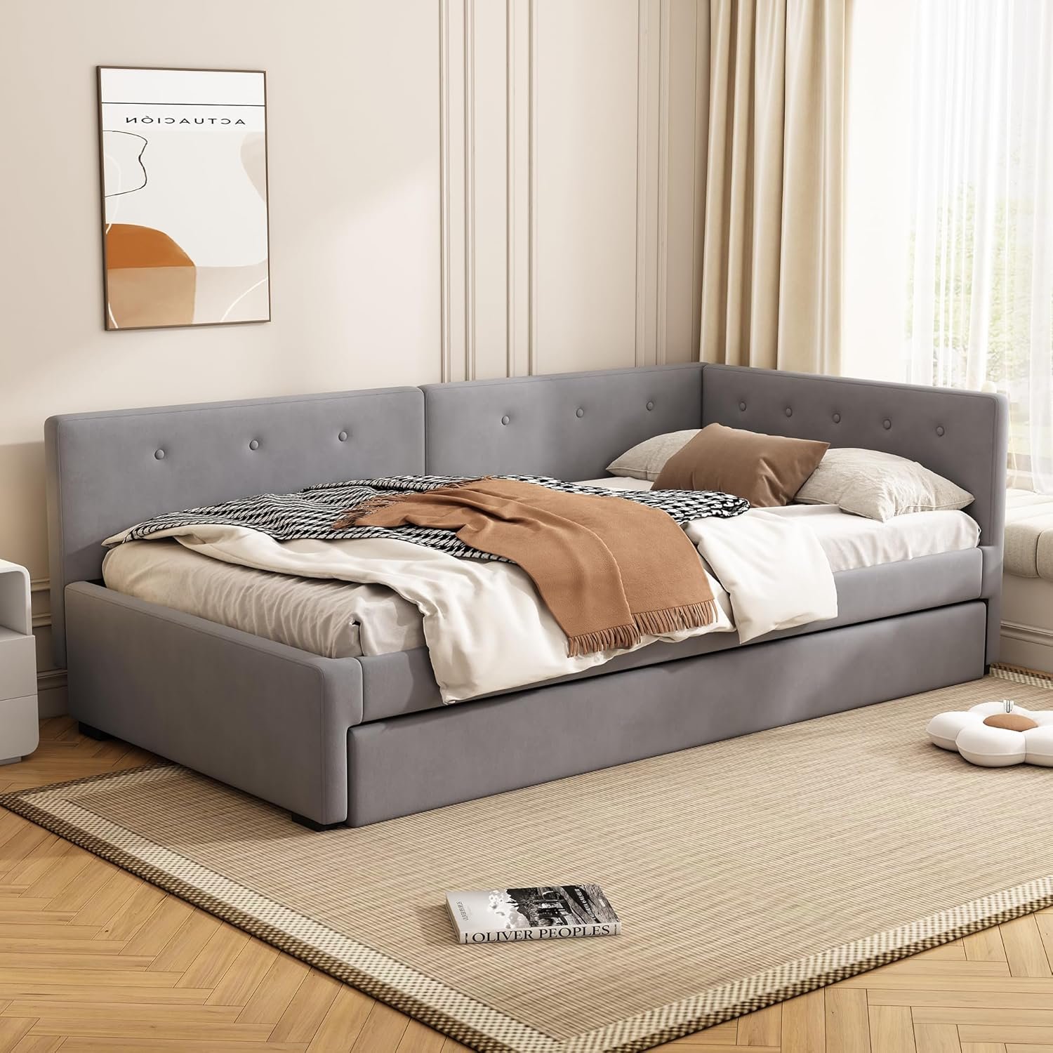 Goeria Daybett 90×200 mit Rollbett