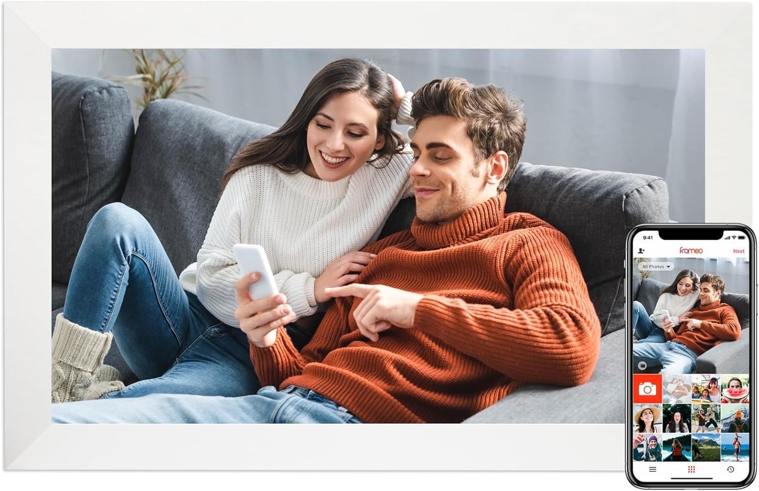 Frameo Digitaler Bilderrahmen WLAN 15,6 Zoll