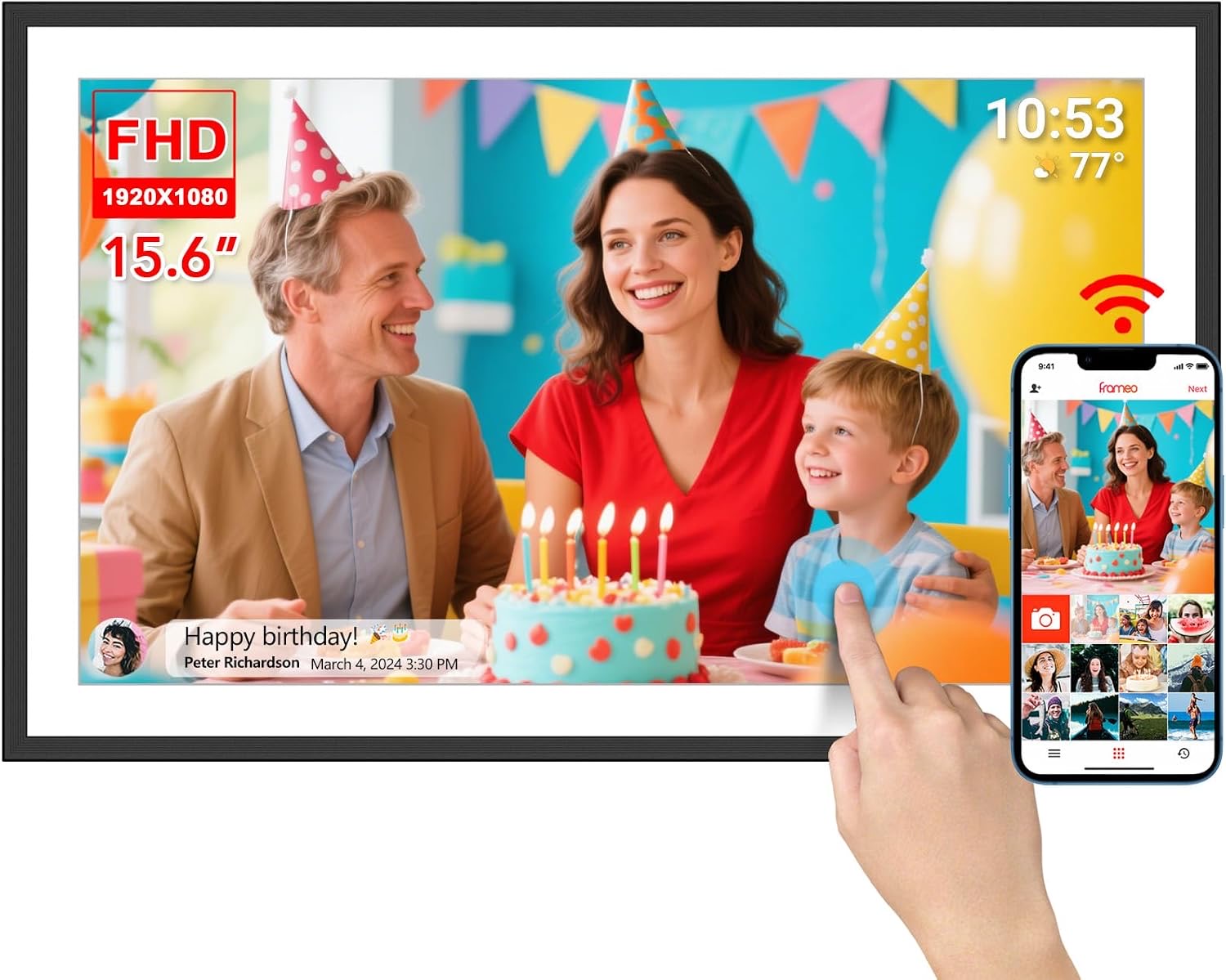 Digitaler Bilderrahmen 17 Zoll Produktbild – Testsieger