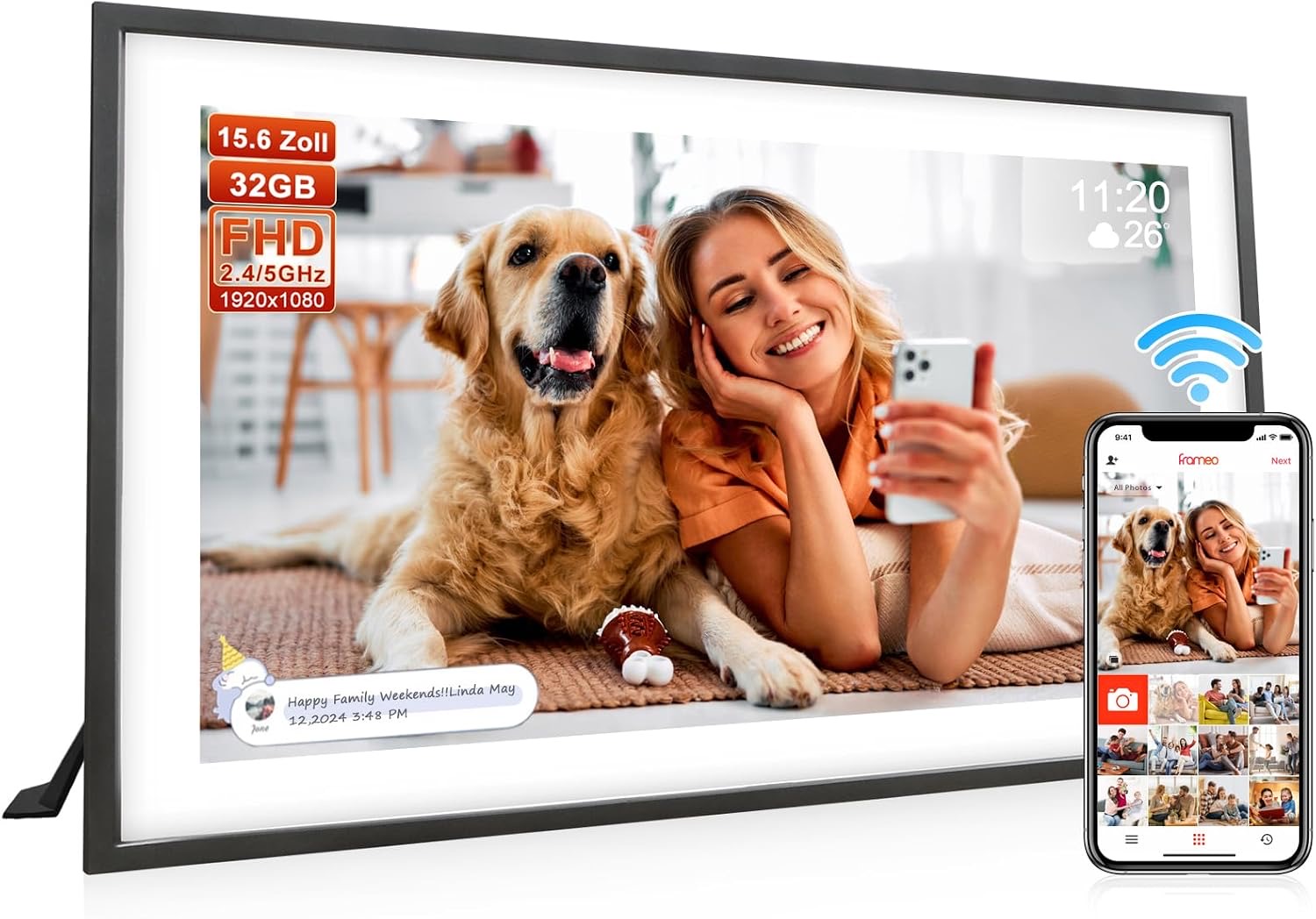 QCREA Frameo 15,6 Zoll