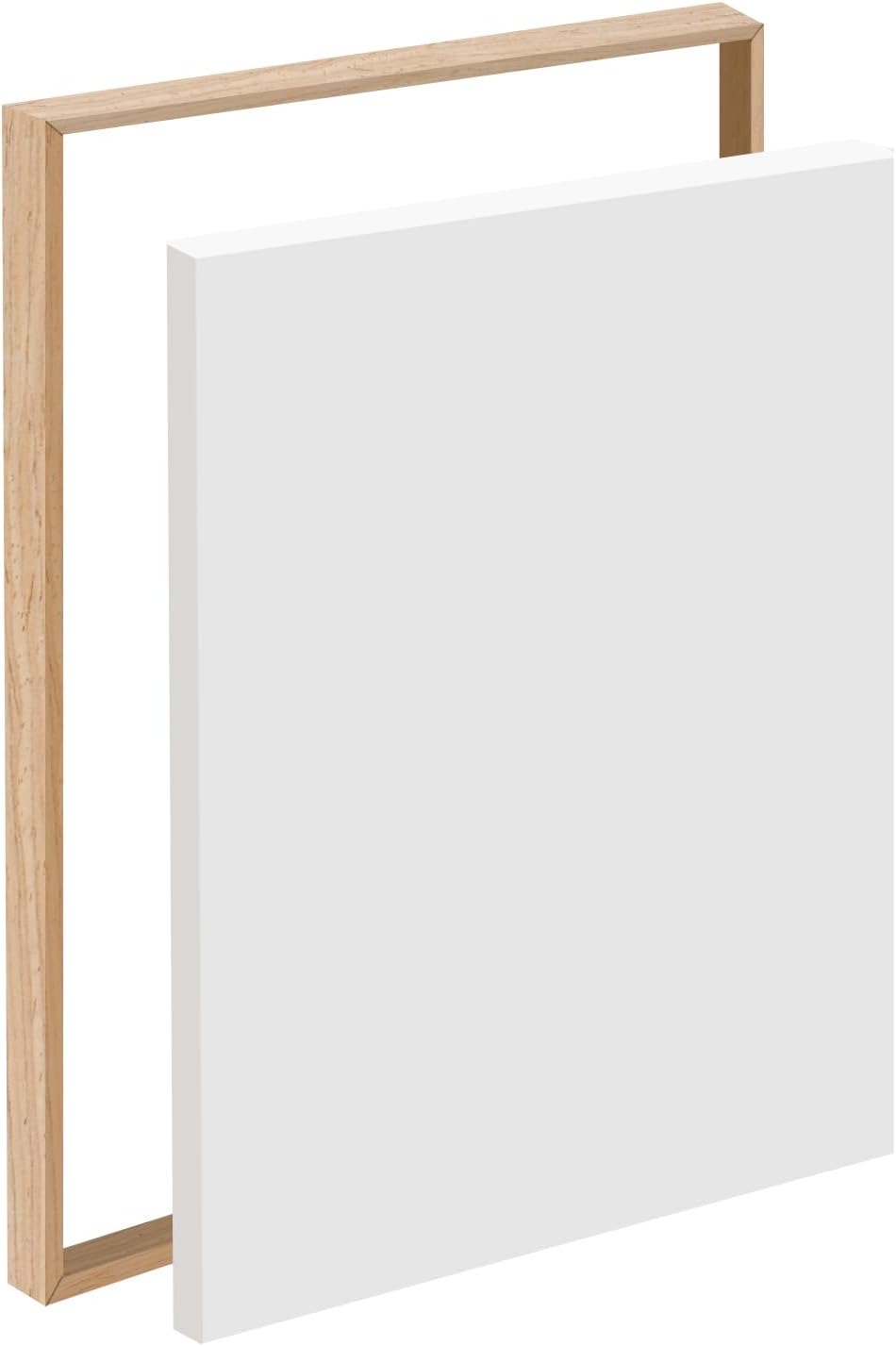 BTSAE Aluminium-Schattenfugenrahmen 60×80 cm Holzfarbe