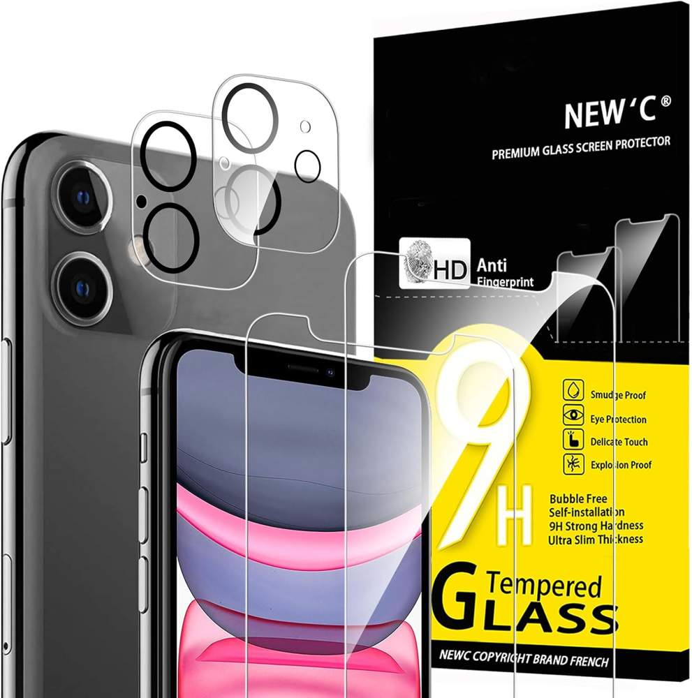 NEW'C Panzerglas plus Kameraschutz für iPhone 11