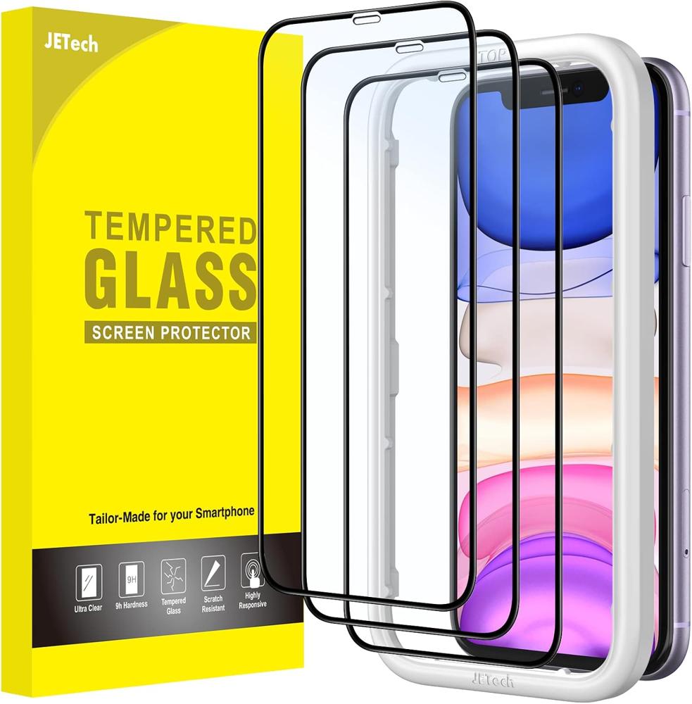 JETech Full-Screen-Panzerglas für iPhone 11 und XR