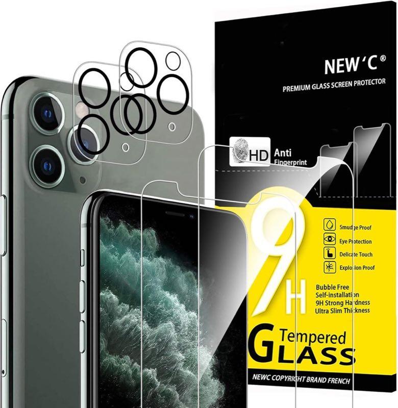 NEW'C Panzerglas plus Kameraschutz für iPhone 11 Pro Max