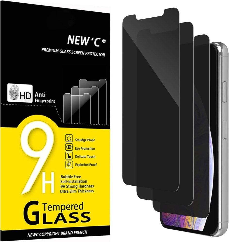 NEW'C Sichtschutz-Panzerglas für iPhone 11 Pro Max / XS Max, 3 Stück