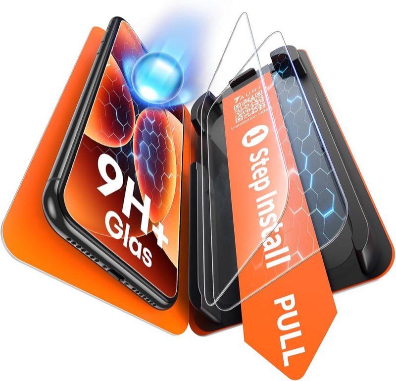 TAURI Panzerglas für iPhone 11 Pro Max, 2 Stück