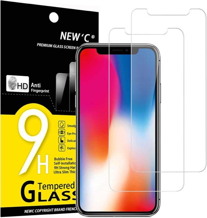 NEW'C Panzerglas iPhone 11 Pro/XS/X, 2 Stück (klar)
