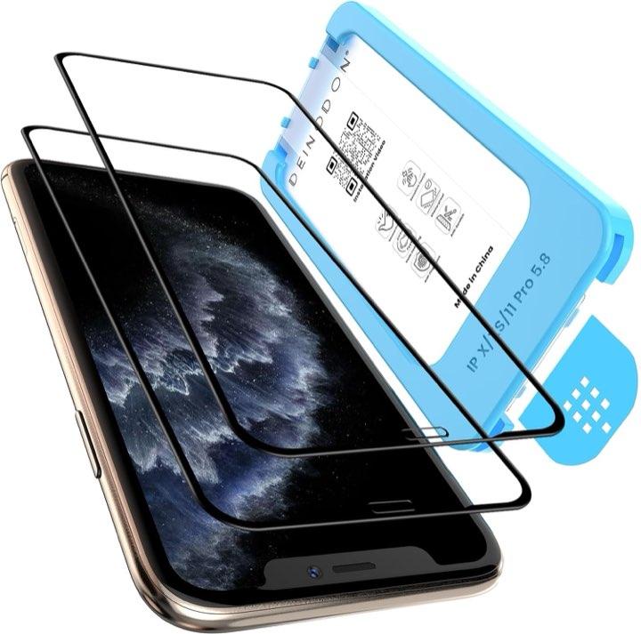 DEINODON Full Screen Panzerglas iPhone 11 Pro/XS/X, 2 Stück