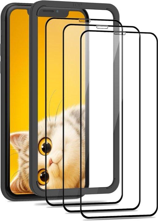 Beukei Panzerglas iPhone 11 Pro/X/XS mit Installationsrahmen, 3 Stück