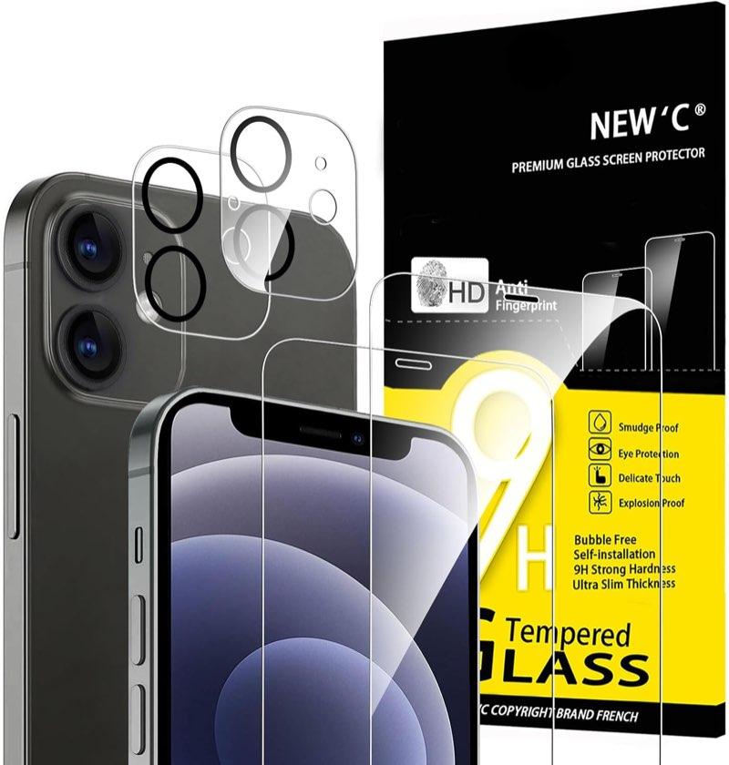 NEW'C Panzerglas plus Kameraschutz für iPhone 12 mini