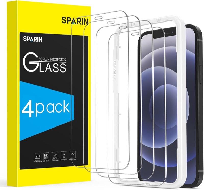 SPARIN Panzerglas iPhone 12 / 12 Pro, 4 Stück